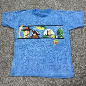 Vintage Toy Story 2 Promo Shirt 90s Box Logo Aop Men's Small Or Kids XL 18x22